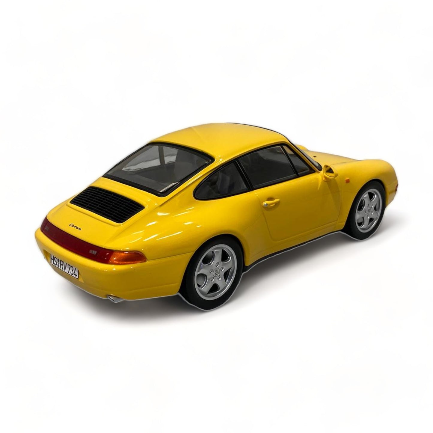 1/18 Norev Metal Diecast - Porsche 911 Carrera 1994 in Eye-Catching Yellow|Sold in Dturman.com Dubai UAE.