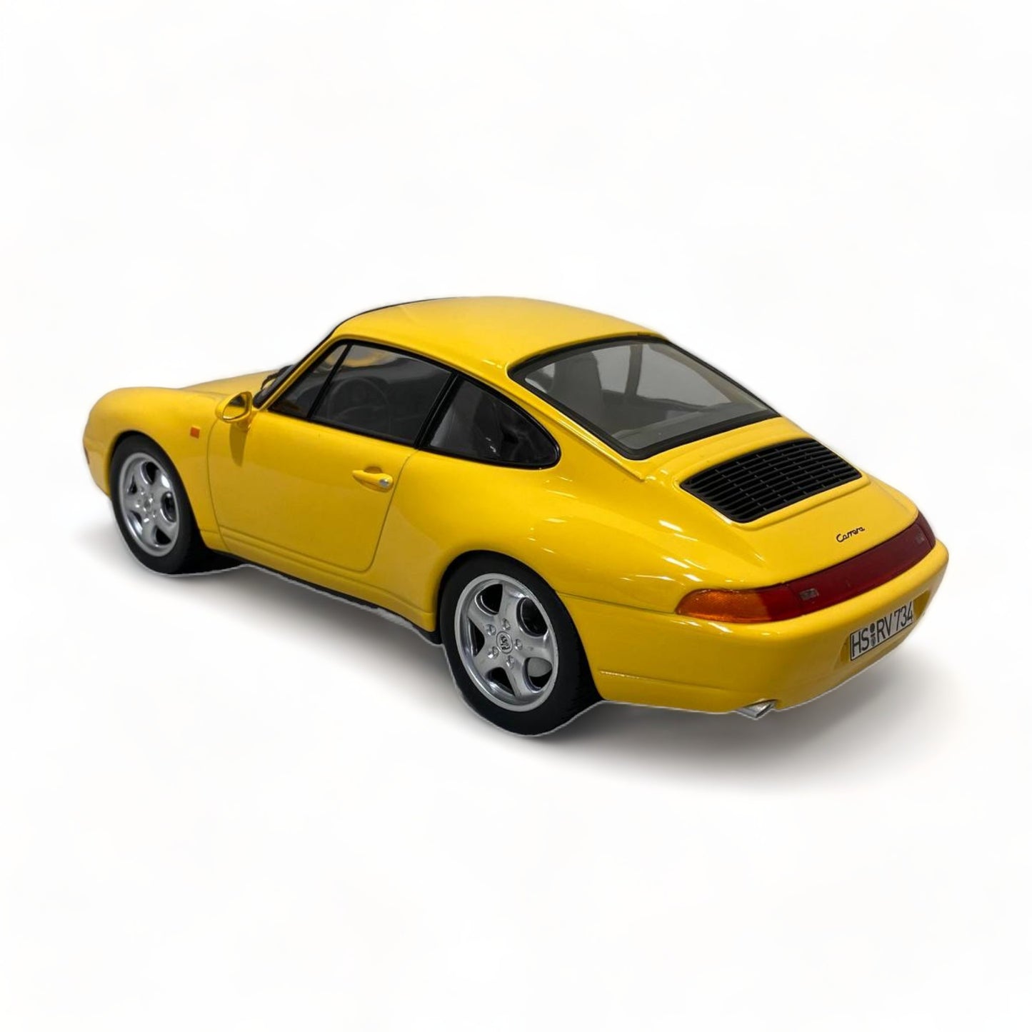 1/18 Norev Metal Diecast - Porsche 911 Carrera 1994 in Eye-Catching Yellow|Sold in Dturman.com Dubai UAE.