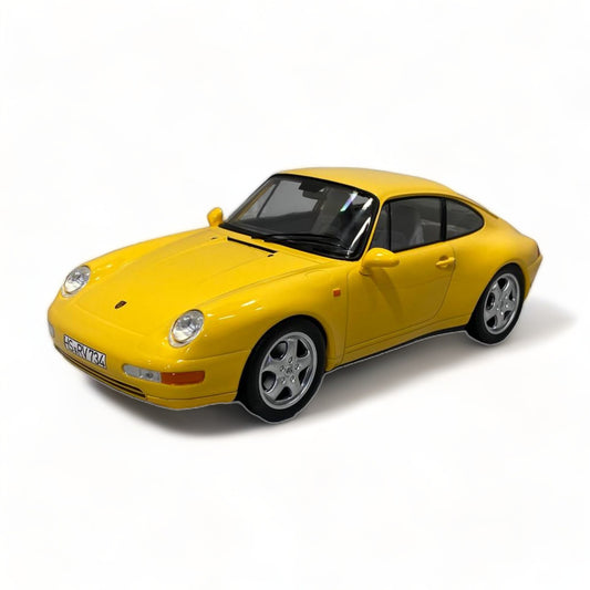 1/18 Norev Metal Diecast - Porsche 911 Carrera 1994 in Eye-Catching Yellow|Sold in Dturman.com Dubai UAE.