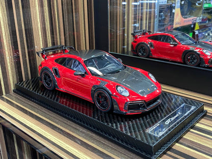 1/18 VIP Models Resin Model - Porsche 992 Turbo S GT Street R TechArt in Striking Red|Sold in Dturman.com Dubai UAE.