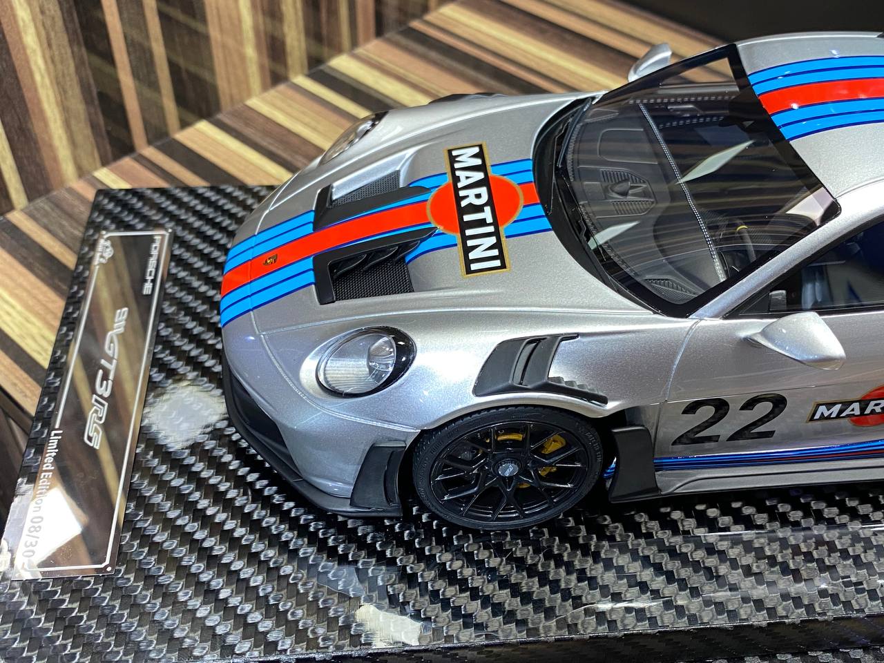 1/18 VIP Models Resin Model - Porsche 911 GT3 RS with Martini Decals, Limited Edition|Sold in Dturman.com Dubai UAE.