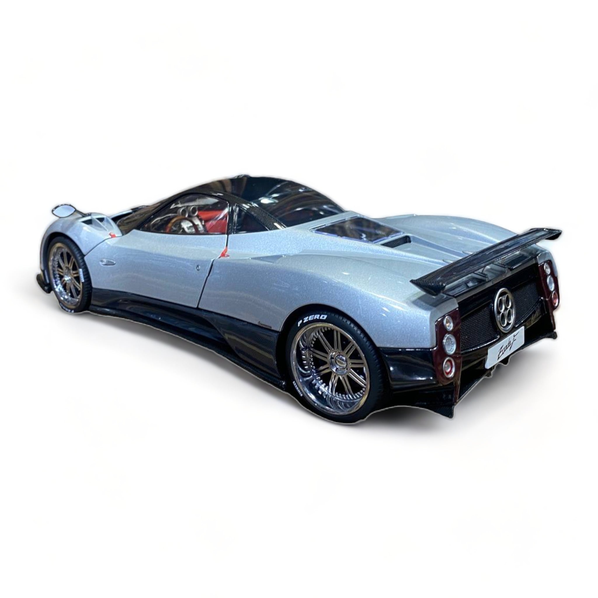 Almost Real Pagani Zonda F 1/18 Diecast - Full Opening, Silver