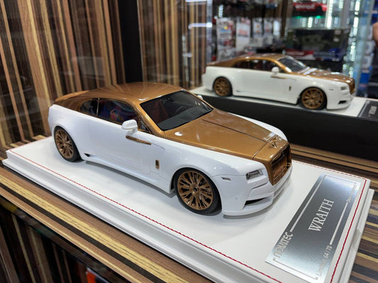 Davis & Giovanni Rolls Royce Wraith 1/18 Resin Model - White/Gold|Sold in Dturman.com Dubai UAE.