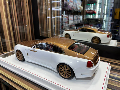 Davis & Giovanni Rolls Royce Wraith 1/18 Resin Model - White/Gold|Sold in Dturman.com Dubai UAE.