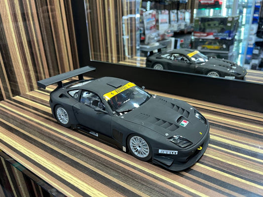 Kyosho Ferrari 575GTC - 1/18 Diecast Model, All Opening - Matt Black - sold in Dturman.com Dubai UAE.