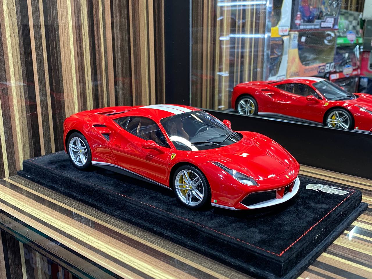 BBR Models Ferrari 488 GTB - 1/18 Resin Model, Red|Sold in Dturman.com Dubai UAE.