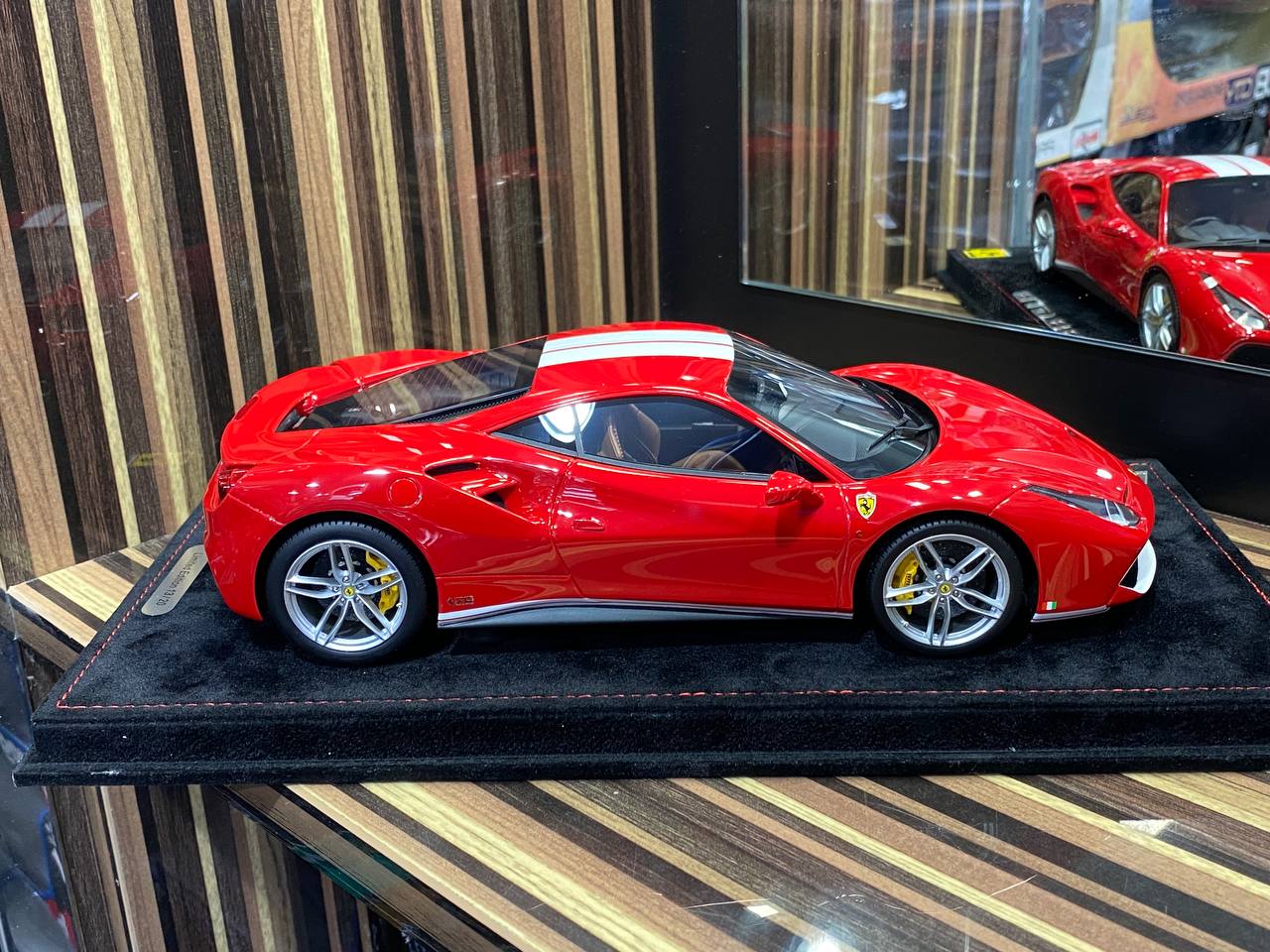 BBR Models Ferrari 488 GTB - 1/18 Resin Model, Red|Sold in Dturman.com Dubai UAE.