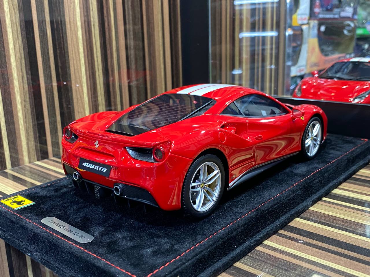 BBR Models Ferrari 488 GTB - 1/18 Resin Model, Red|Sold in Dturman.com Dubai UAE.
