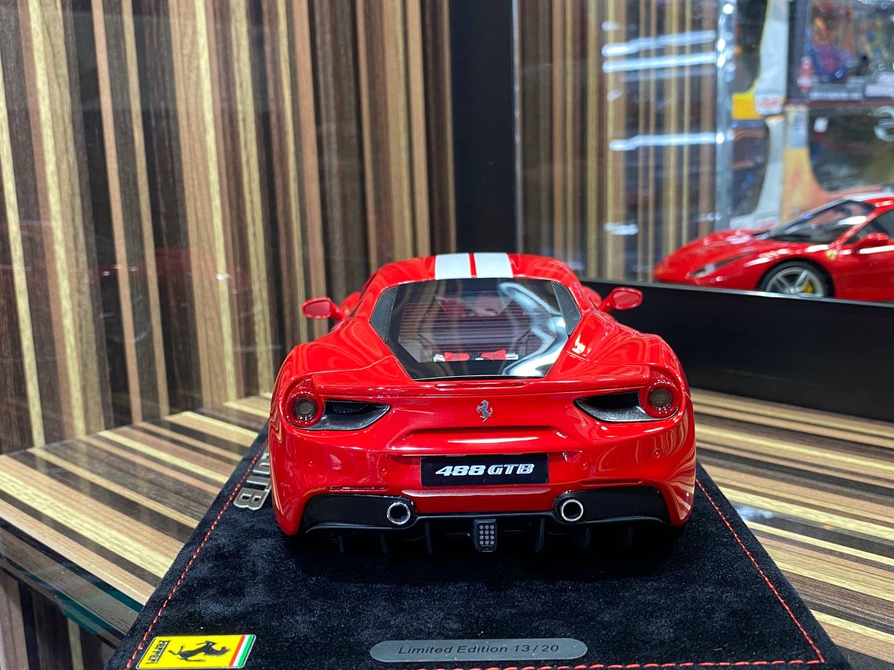BBR Models Ferrari 488 GTB - 1/18 Resin Model, Red|Sold in Dturman.com Dubai UAE.