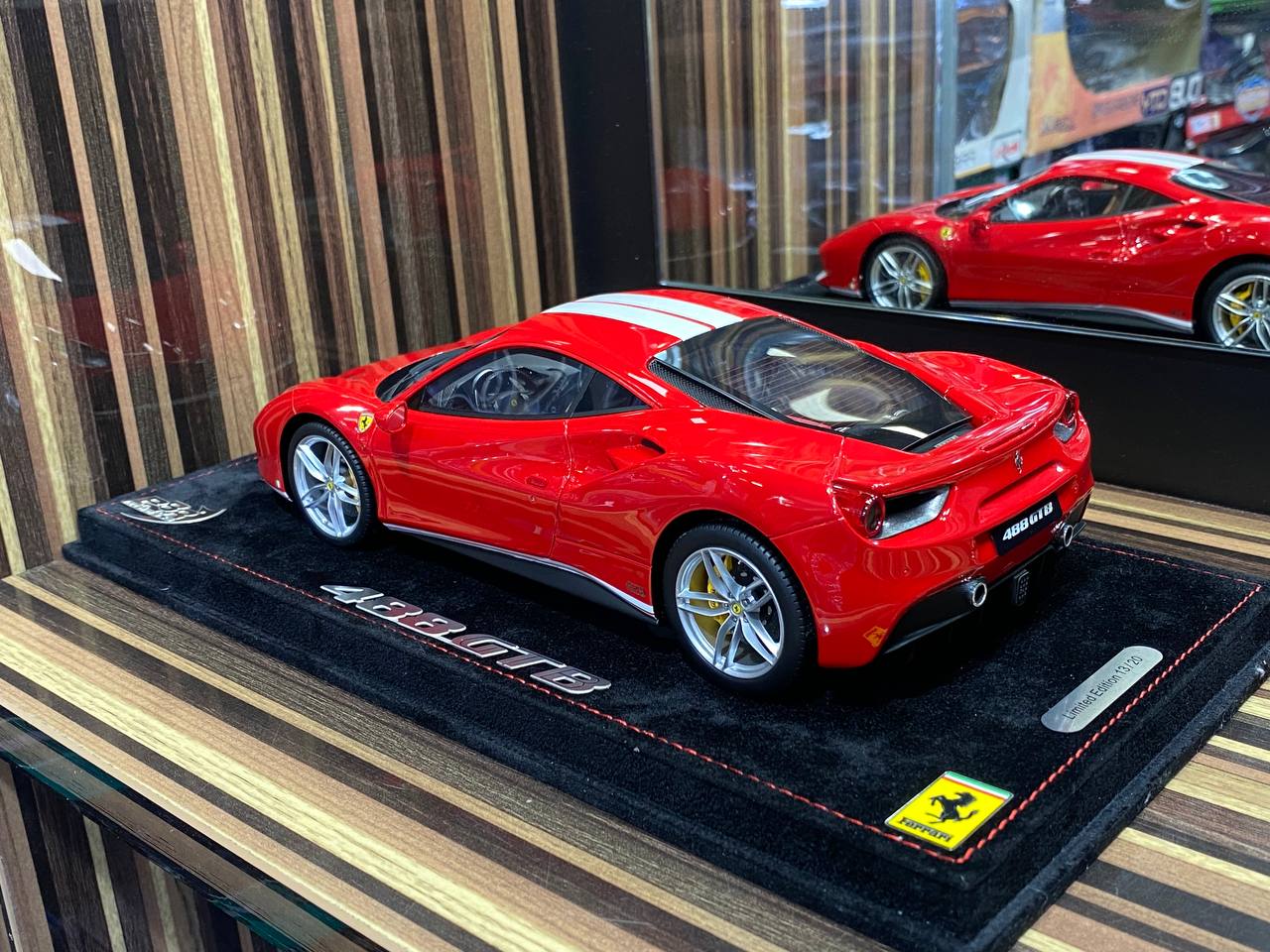 BBR Models Ferrari 488 GTB - 1/18 Resin Model, Red|Sold in Dturman.com Dubai UAE.