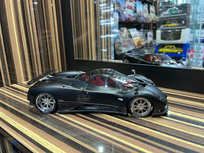 Almost Real Pagani Zonda F - 1/18 Diecast Model, All Opening - Black Matt