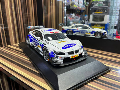 Minichamps BMW M3 DTM - 1/18 Diecast Model, Partially Opening - White Blue