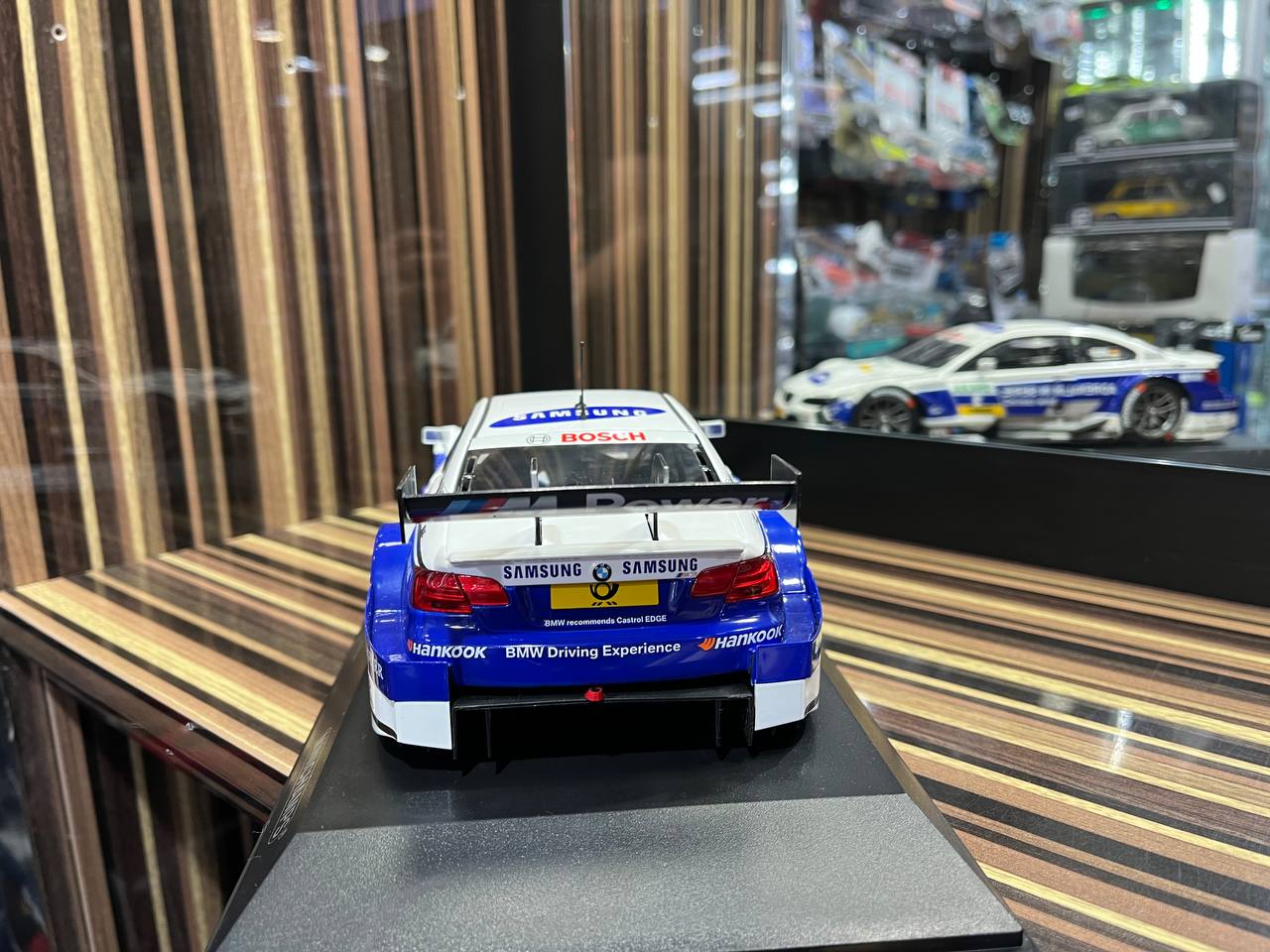 Minichamps BMW M3 DTM - 1/18 Diecast Model, Partially Opening - White Blue
