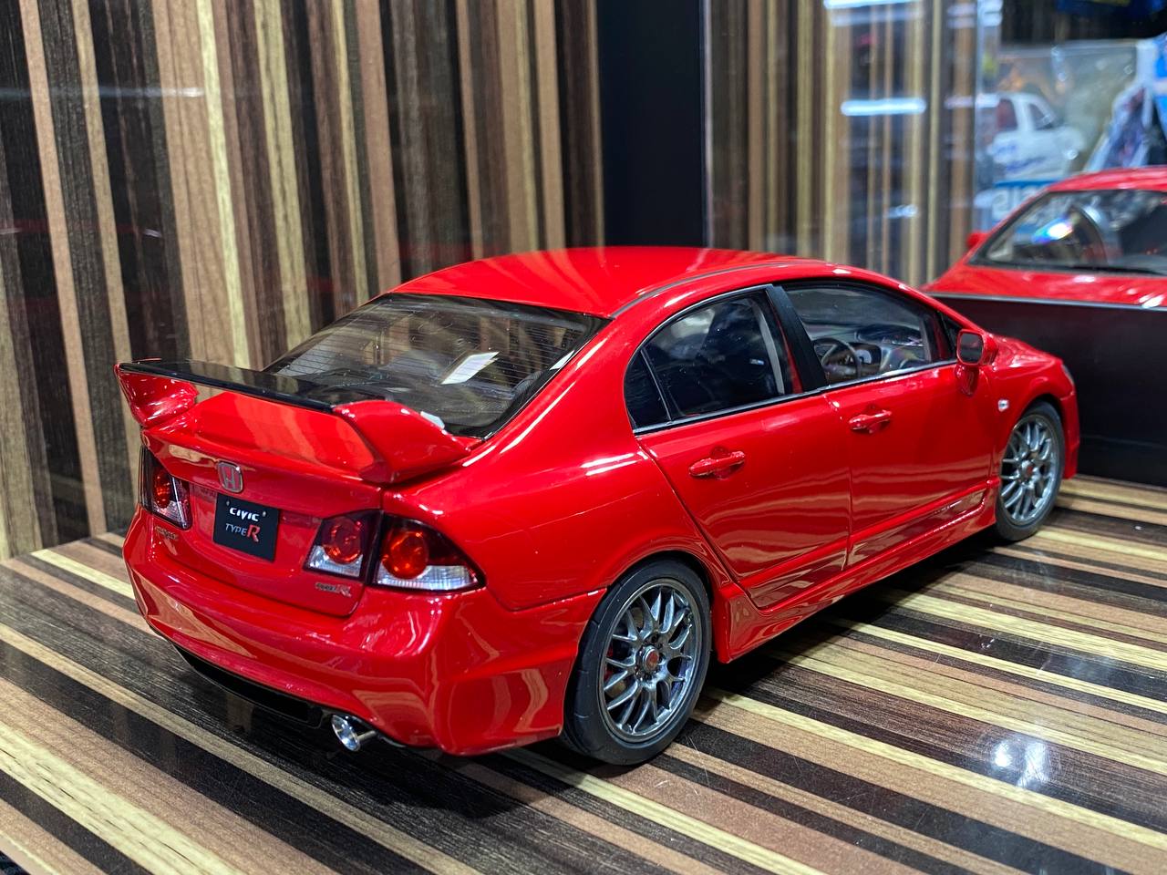 Well 1/18 Honda Civic FD2 Type R - All Opening Diecast (Red)