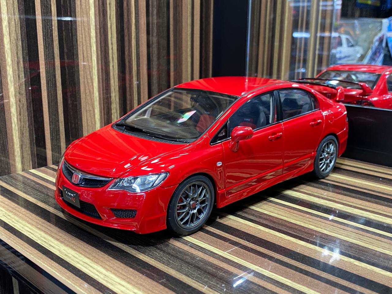 Well 1/18 Honda Civic FD2 Type R - All Opening Diecast (Red)