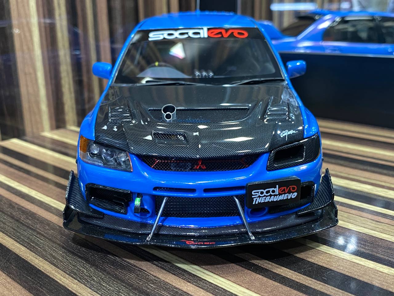 Super A 1/18 Mitsubishi Lancer Evolution IX Diecast Model (Blue)