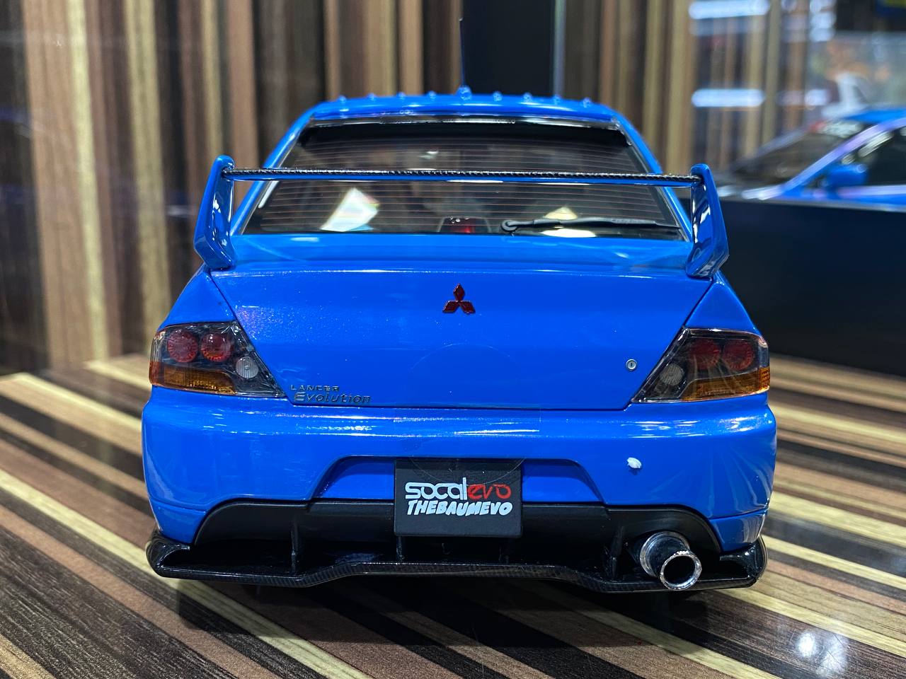 Super A 1/18 Mitsubishi Lancer Evolution IX Diecast Model (Blue)