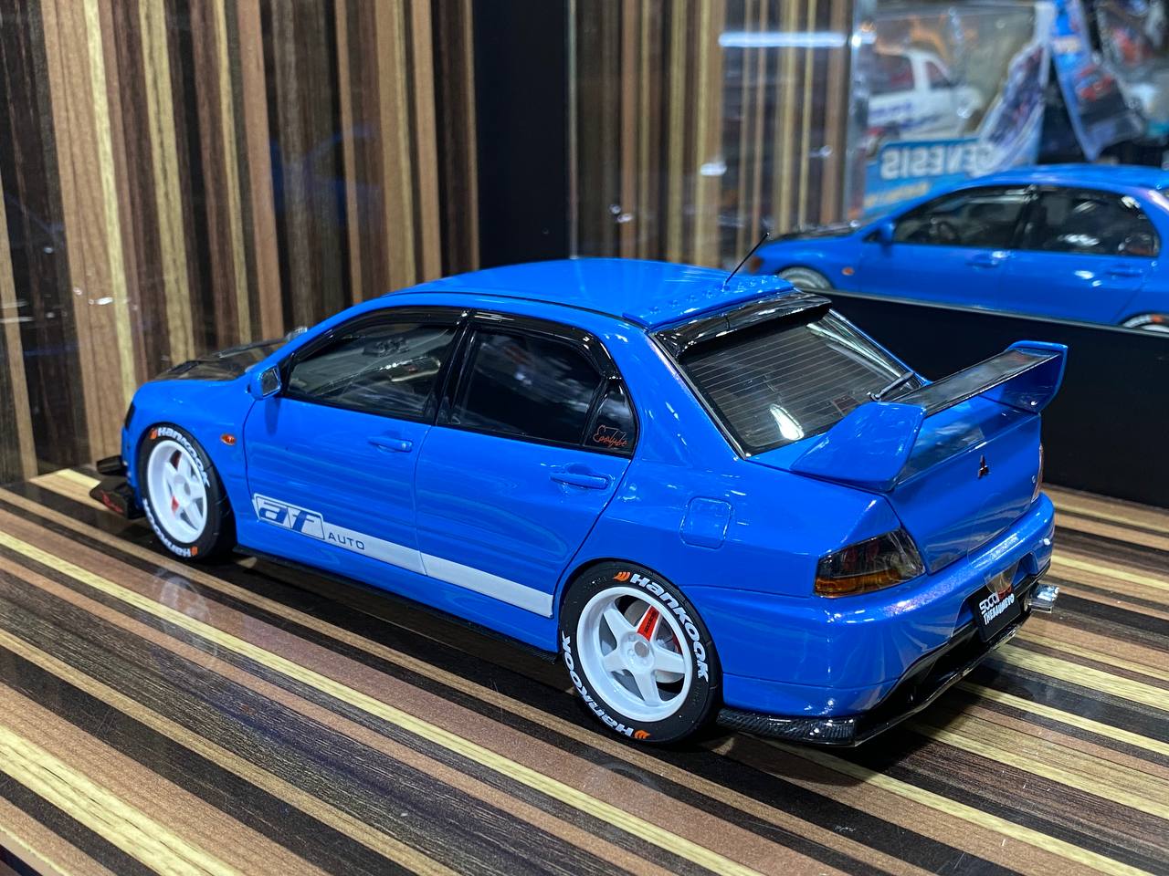 Super A 1/18 Mitsubishi Lancer Evolution IX Diecast Model (Blue)