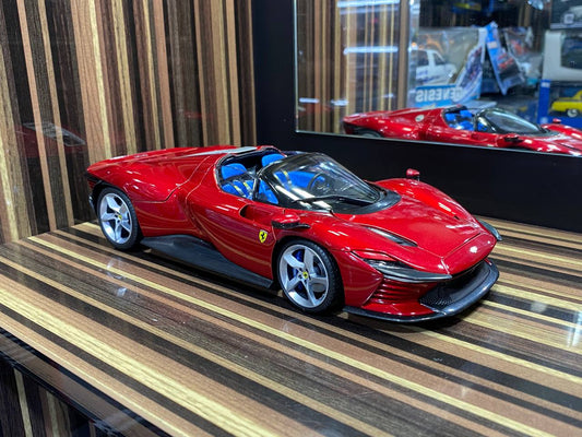 Bburago Ferrari Daytona SP3 - 1/18 Diecast Metal Full Opening, Glossy Red