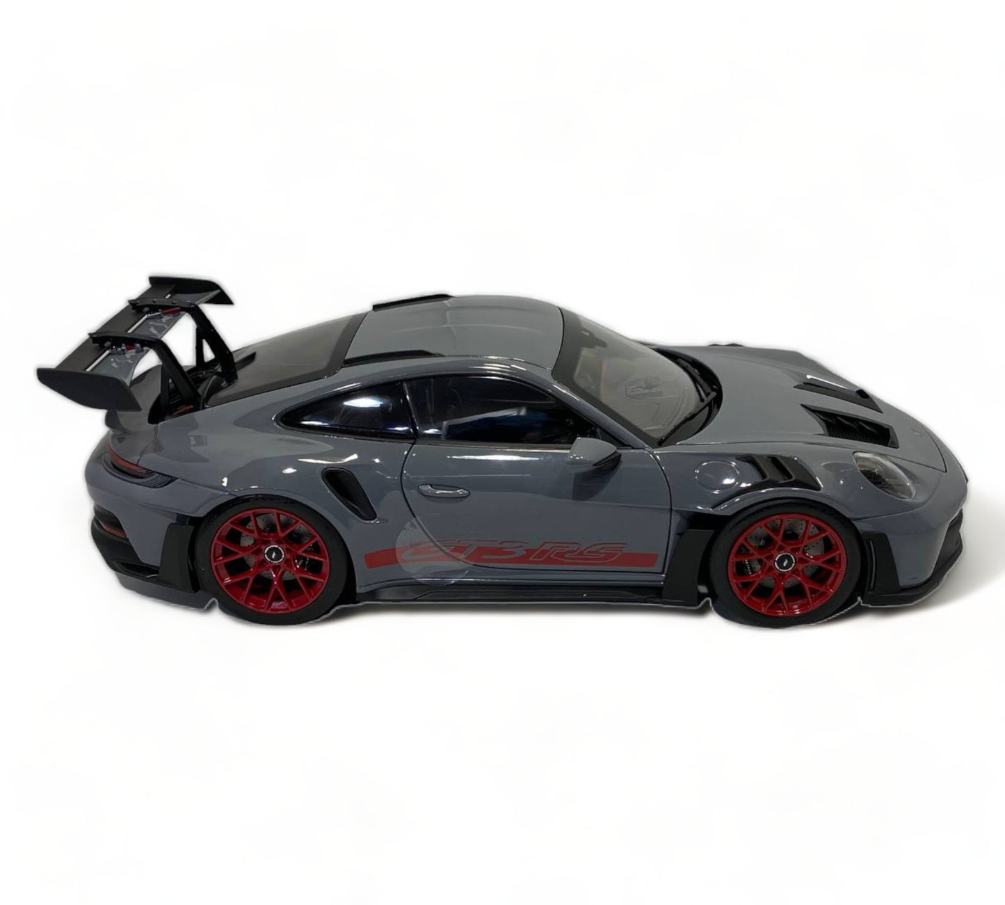 Norev Porsche 911 GT3 RS (2022) - 1/18 Diecast Metal Model, Arctic Grey/Red|Sold in Dturman.com Dubai UAE.