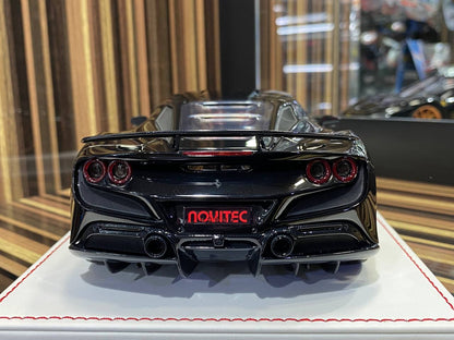 Davis & Giovanni Ferrari F8 Tributo Novitec - 1/18 Resin Model Nero Daytona