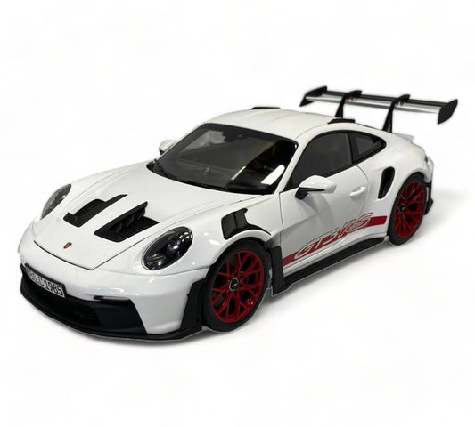 Norev Porsche 911 GT3 RS (2022) - 1/18 Diecast Metal Model, White/Red|Sold in Dturman.com Dubai UAE.