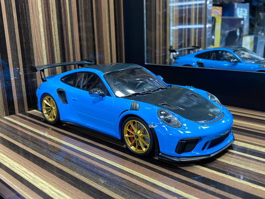Porsche 911 GT3 RS (991.2) 2019 Weissach package by Minichamps [1/18 |Blue | Resin]