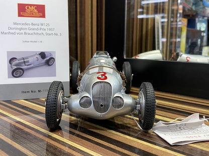 CMC Mercedes benz W125 Donington Grand prix 1937 [1/18 Diecast Silver]