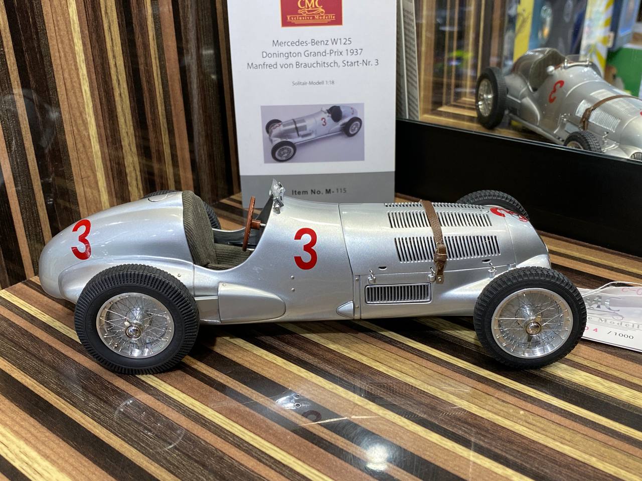 CMC Mercedes benz W125 Donington Grand prix 1937 [1/18 Diecast Silver]