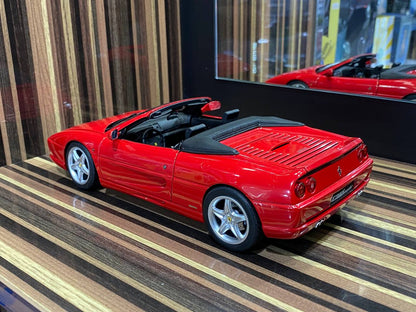 Hot Wheels Elite Ferrari F355 Spider - [1/18 Diecast, Red]