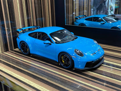 1/18 Diecast Porsche 911 GT3 Blue Norev Scale Model Car