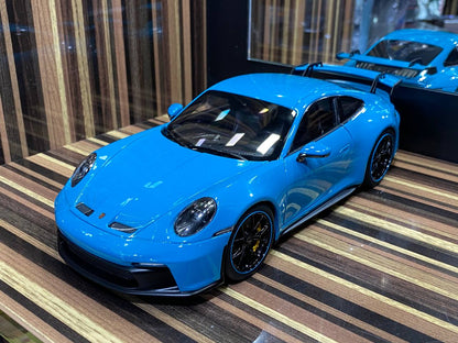 1/18 Diecast Porsche 911 GT3 Blue Norev Scale Model Car