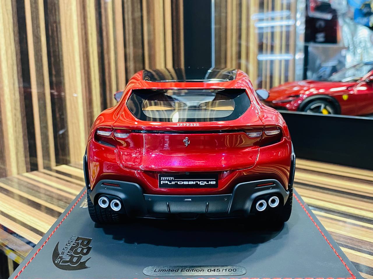 BBR Models Ferrari Purosangue - 1/18 Resin , Rosso Mugello Met (Maroon)