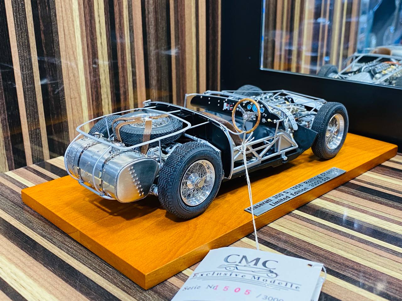 CMC MASERATI 300 S, 1956 Rolling Chassis [1/18 Diecast Silver