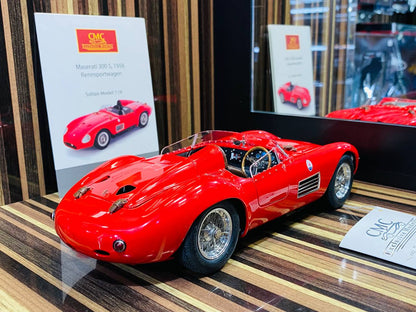 CMC Maserati 300 S 1956 Rennsportwagen [1/18 Diecast Red]