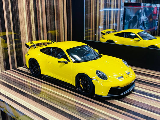 1/18 Diecast Porsche 911 GT3 Yellow Norev Scale Model Car
