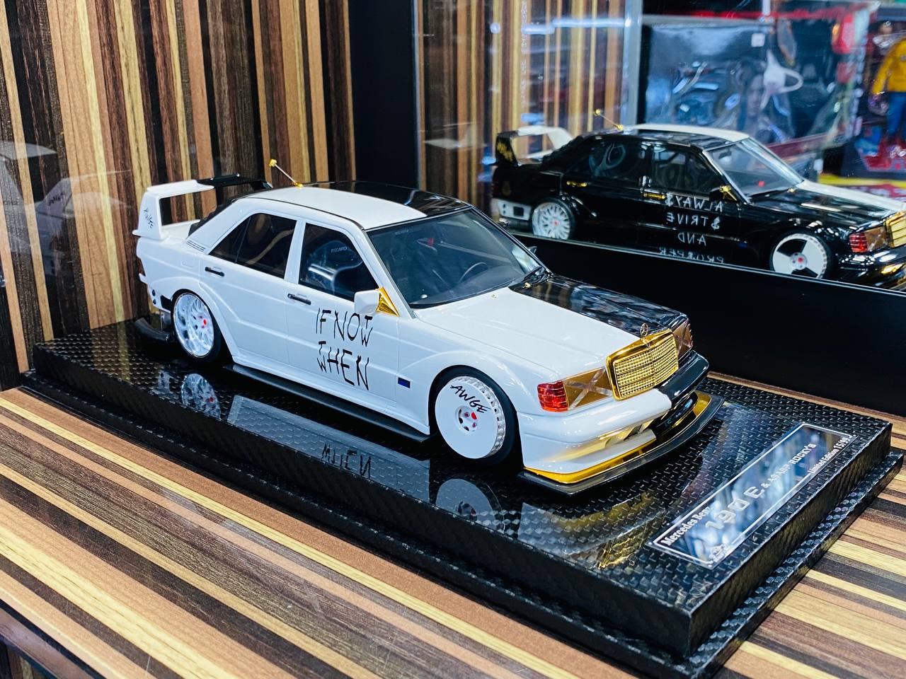 VIP Model Mercedes Benz 190 E & A$AP ROCKY'S [Resin Black & White Decal | Limited Edition]