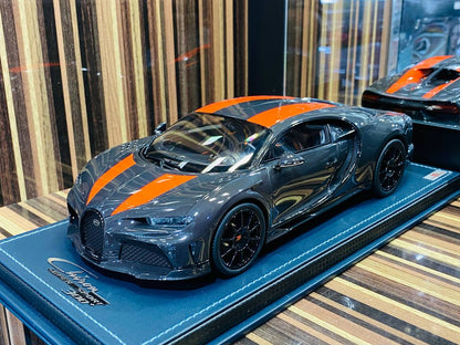 Exclusive MR Collection Models Bugatti Chiron Super Sport Resin - Carbon/Orange Line | Limited Edition!