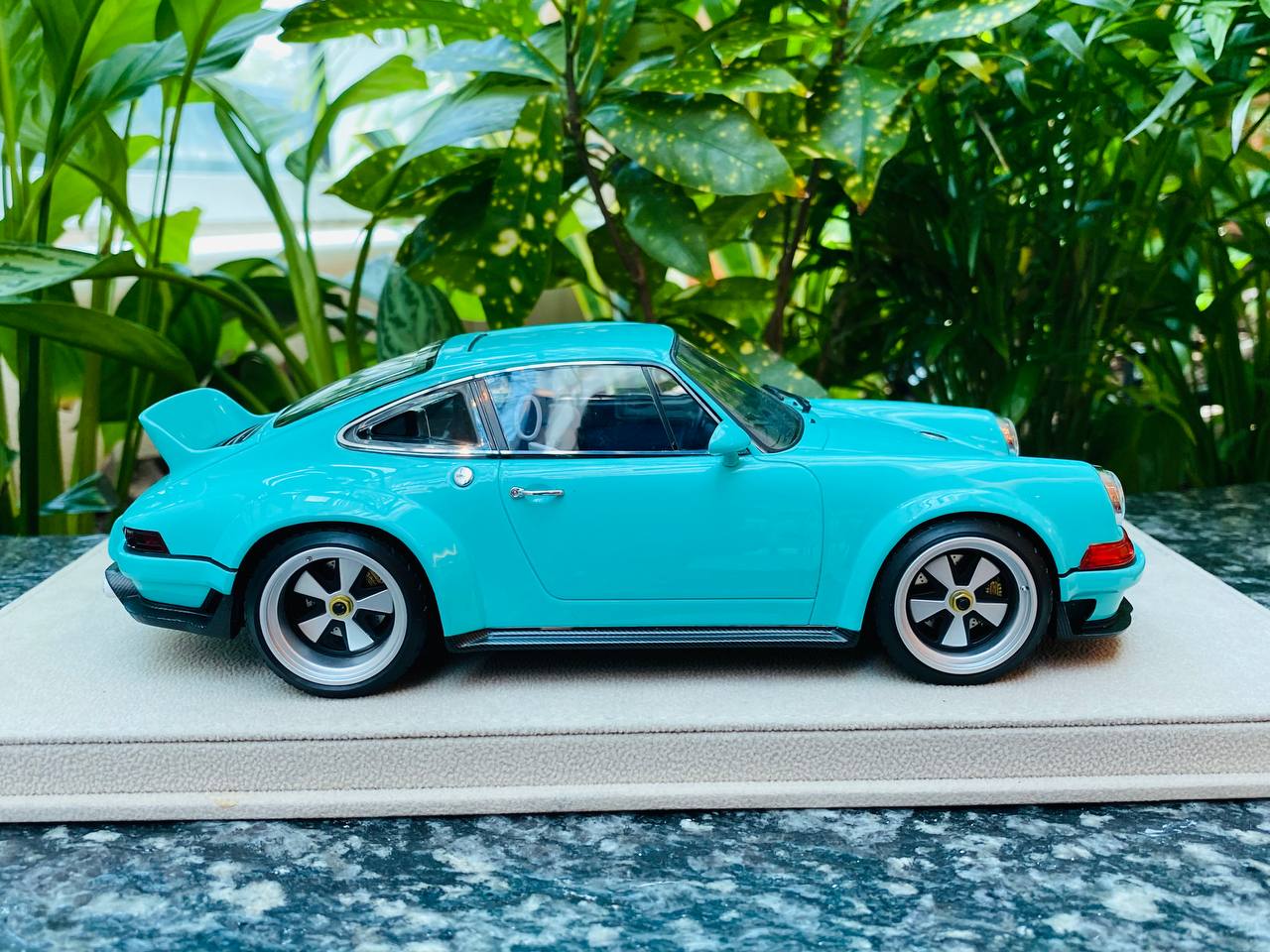 Limited Edition POPRACE & Co Porsche Singer DLS Resin Model - Tiffany Blue | 1/18 Scale
