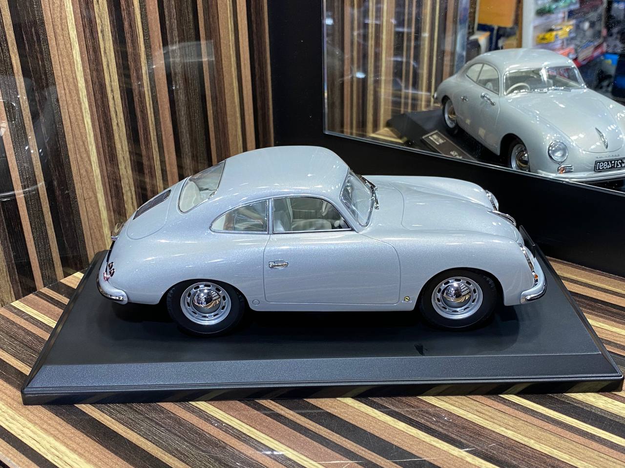 1/18 Norev Porsche 356 Coupe (1954) - Limited Edition Metal Diecast, Silver|Sold in Dturman.com Dubai UAE.