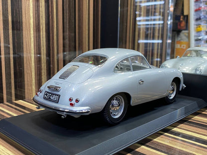 1/18 Norev Porsche 356 Coupe (1954) - Limited Edition Metal Diecast, Silver|Sold in Dturman.com Dubai UAE.