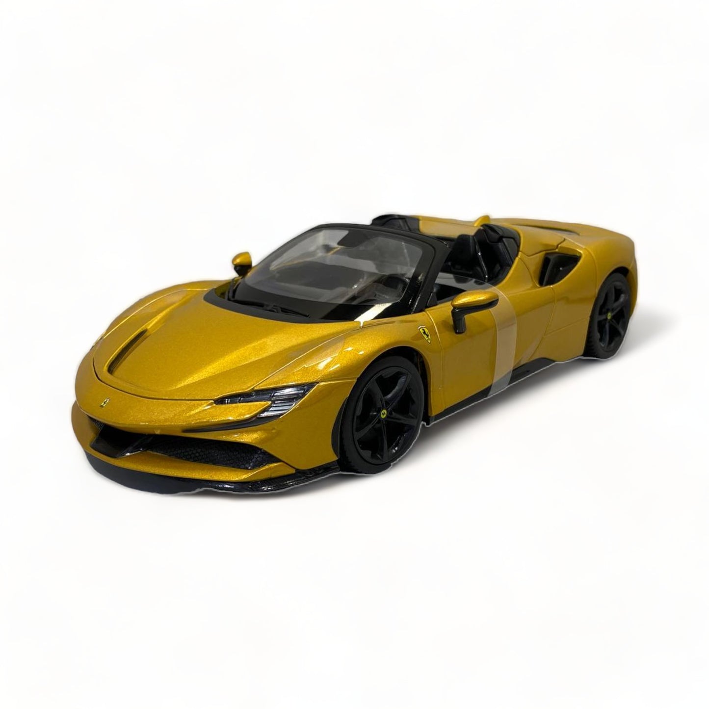 1/18 Diecast Ferrari SF90 Spyder Gold  Bburago Scale Model Car