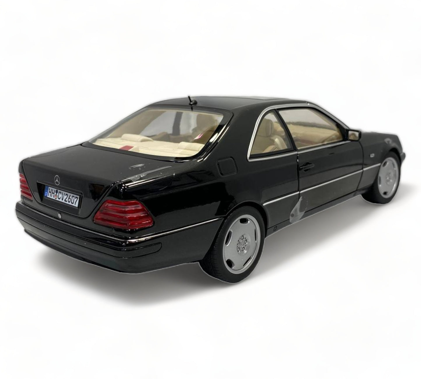 Norev Mercedes-Benz CL 600 Coupe - 1/18 Diecast Model, Black 1997|Sold in Dturman.com Dubai UAE.