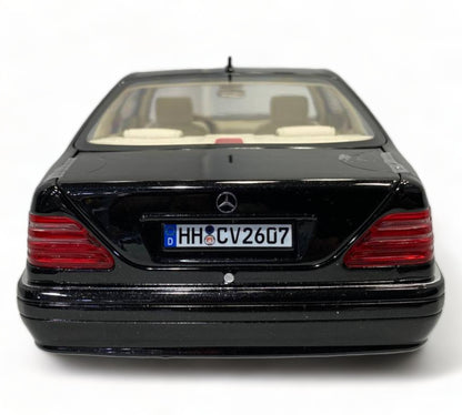 Norev Mercedes-Benz CL 600 Coupe - 1/18 Diecast Model, Black 1997|Sold in Dturman.com Dubai UAE.