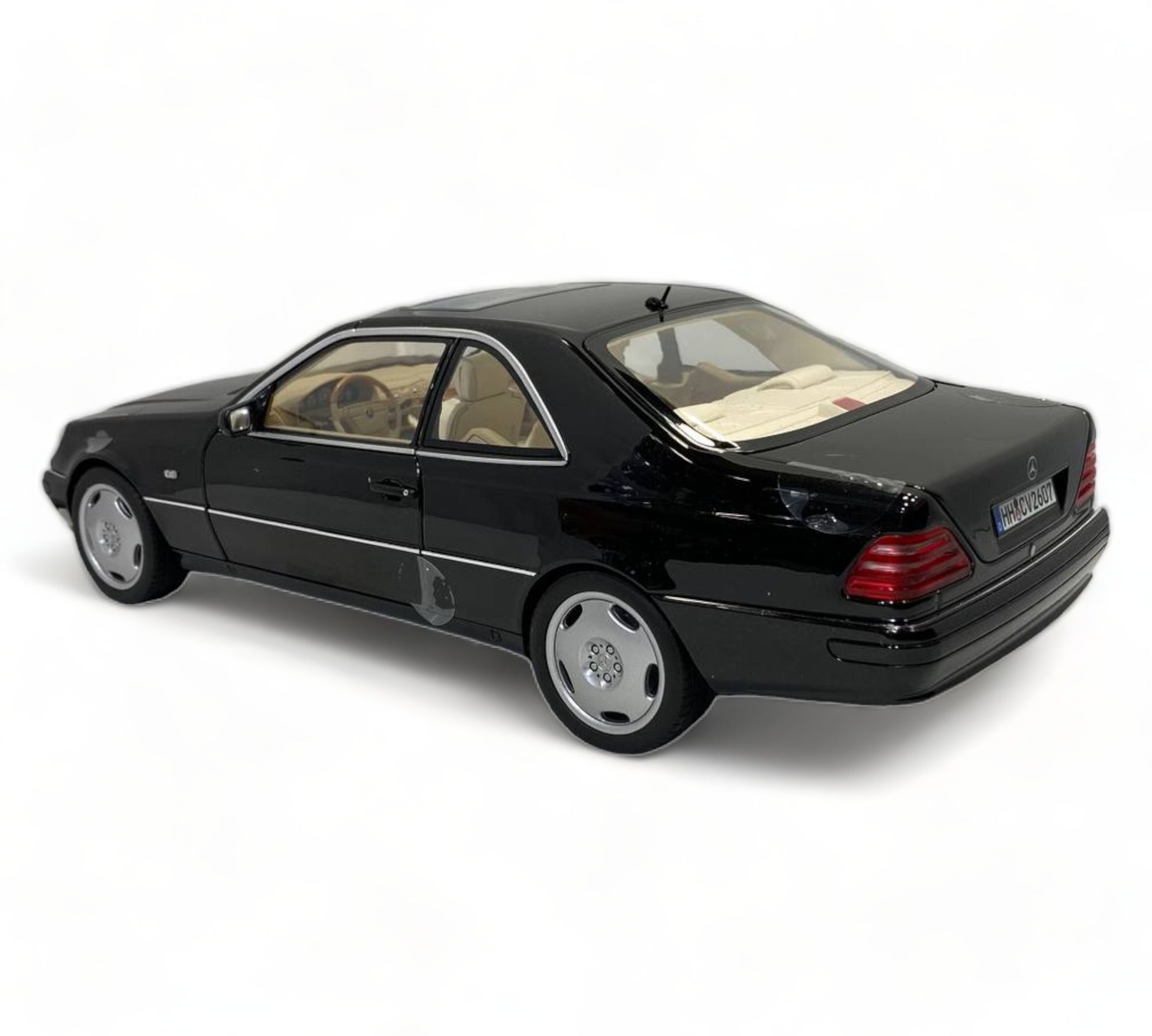 Norev Mercedes-Benz CL 600 Coupe - 1/18 Diecast Model, Black 1997|Sold in Dturman.com Dubai UAE.