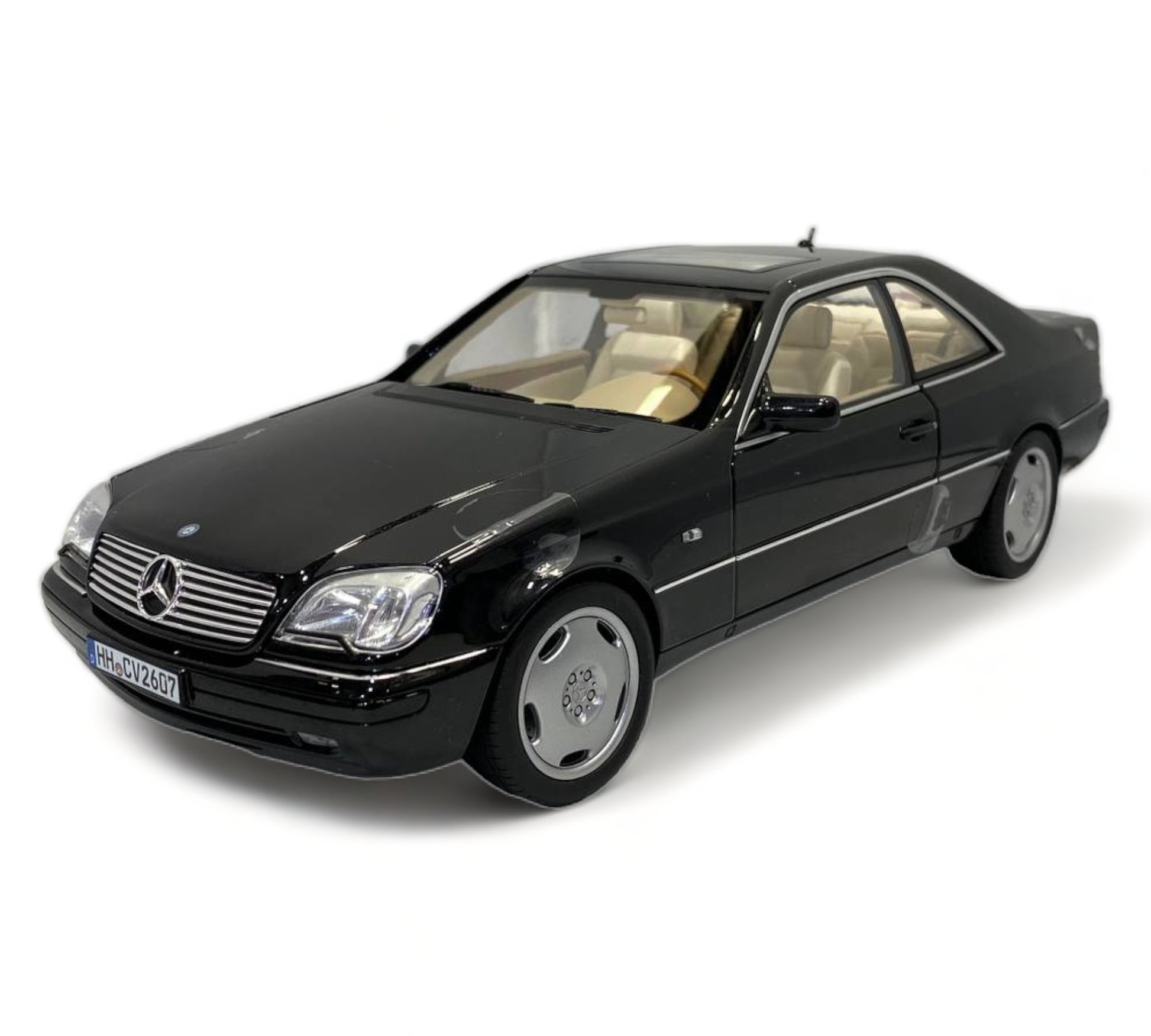 Norev Mercedes-Benz CL 600 Coupe - 1/18 Diecast Model, Black 1997|Sold in Dturman.com Dubai UAE.