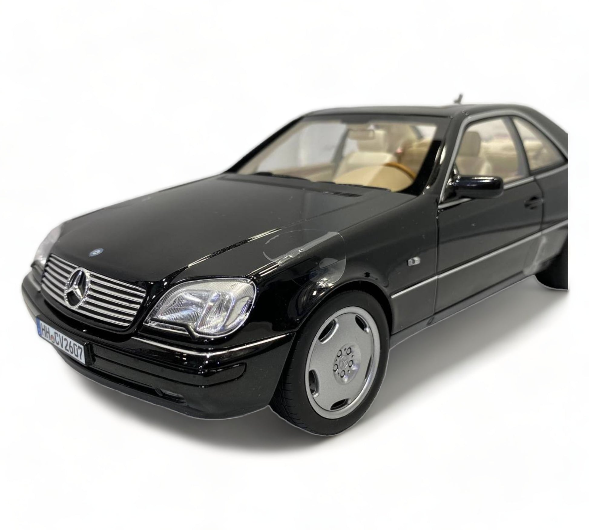 Norev Mercedes-Benz CL 600 Coupe - 1/18 Diecast Model, Black 1997|Sold in Dturman.com Dubai UAE.