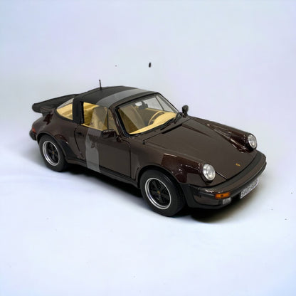 1/18 Metal Diecast - Porsche 911 Turbo Targa 3.3 (1987) Brown Metallic|Sold in Dturman.com Dubai UAE.