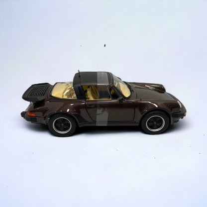 1/18 Metal Diecast - Porsche 911 Turbo Targa 3.3 (1987) Brown Metallic|Sold in Dturman.com Dubai UAE.