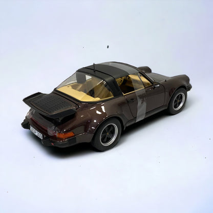 1/18 Metal Diecast - Porsche 911 Turbo Targa 3.3 (1987) Brown Metallic|Sold in Dturman.com Dubai UAE.